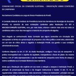 COMUNICADO OFICIAL DA COMISSÃO ELEITORAL – ORIENTAÇÃO SOBRE CONTEÚDO DE CAMPANHA
